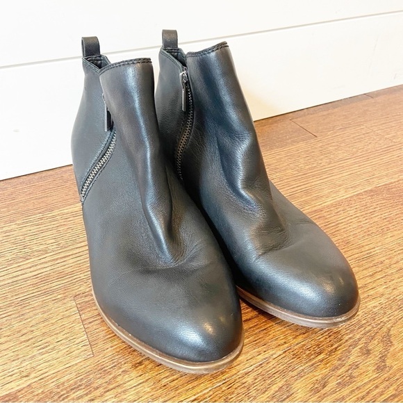 Lucky Brand | Black Leather Basel Booties Size 10 - Picture 2 of 10